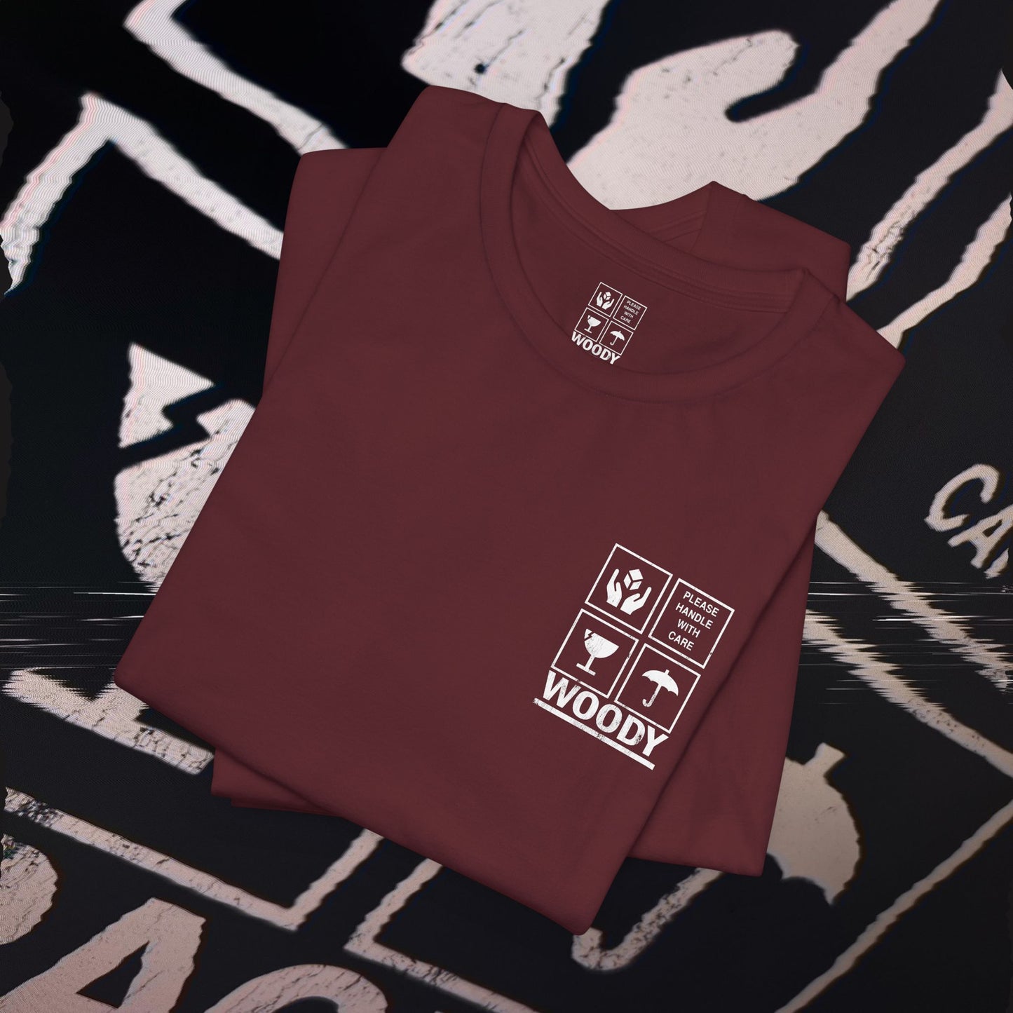 Fragile - Maroon - T-Shirt
