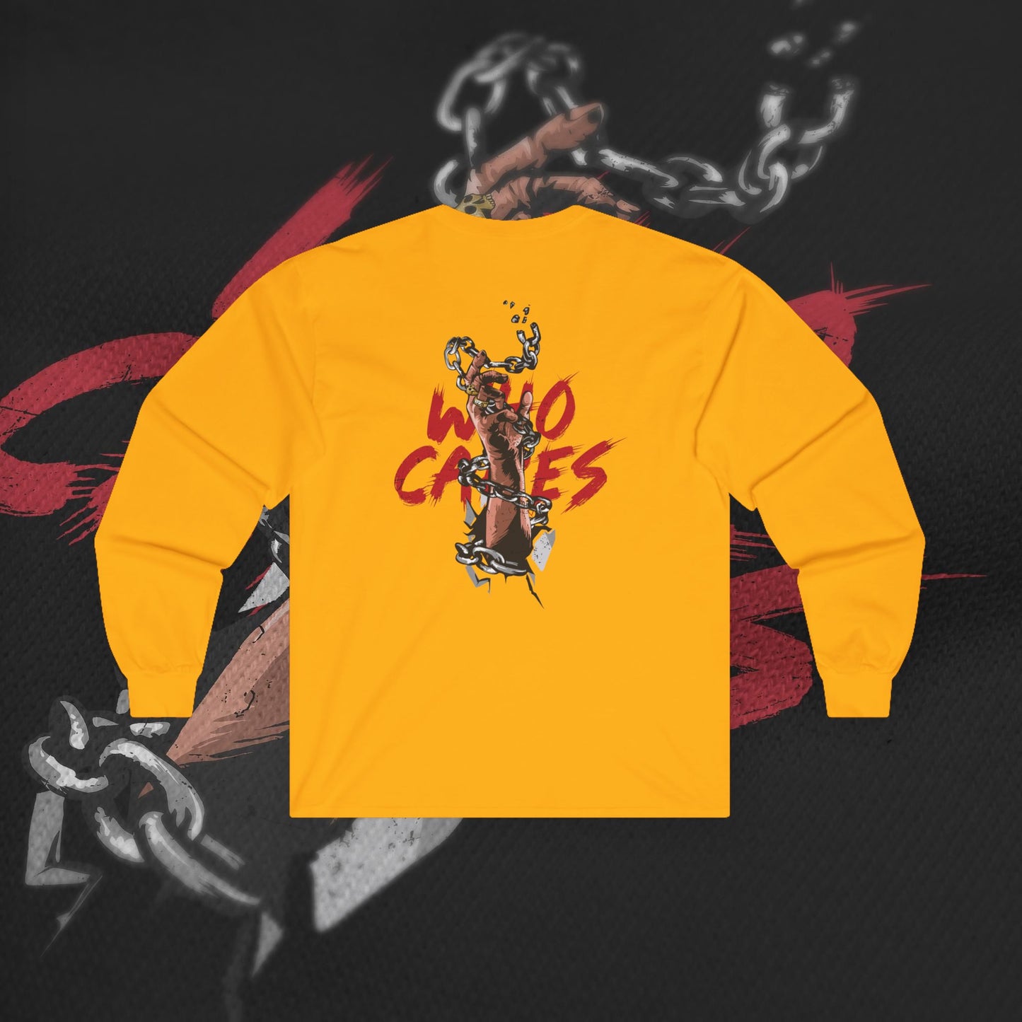 Who Cares - Gold - Long Sleeve