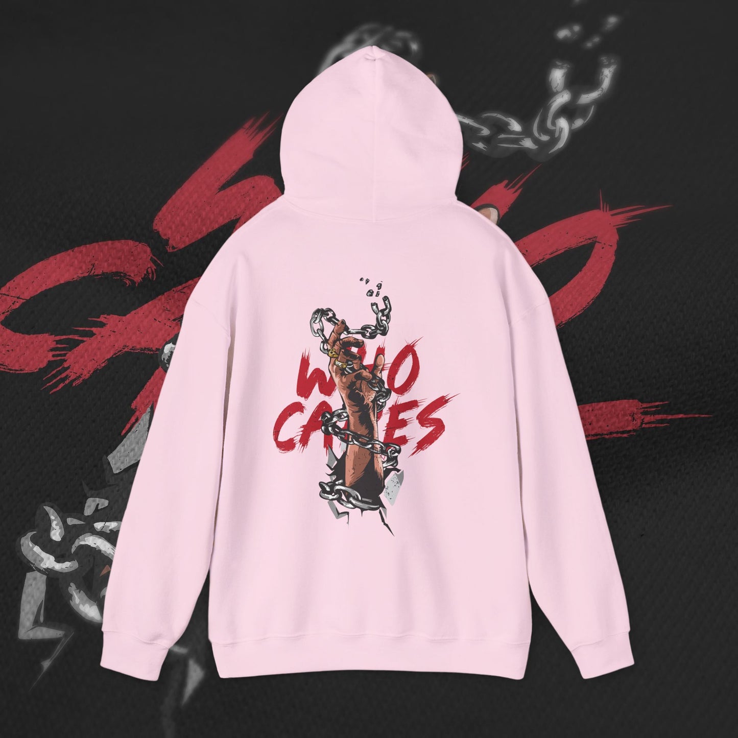 Who Cares - Light Pink - Hoodie