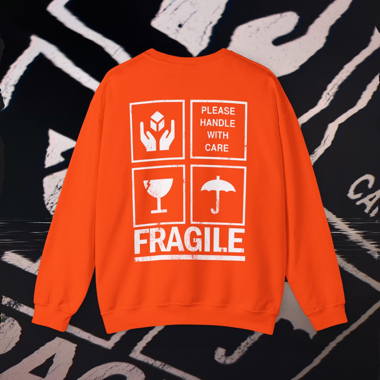 Fragile - Orange - Crewneck