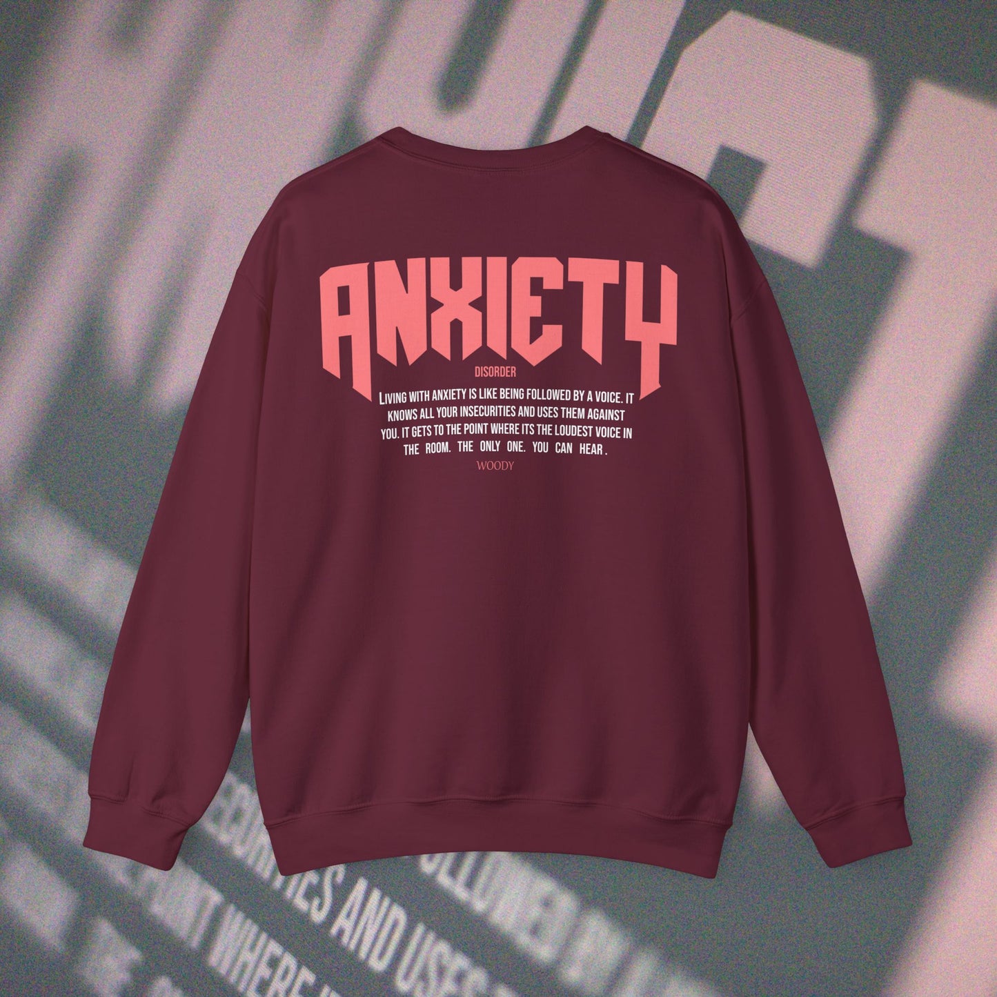 Anxiety - Maroon - Crewneck