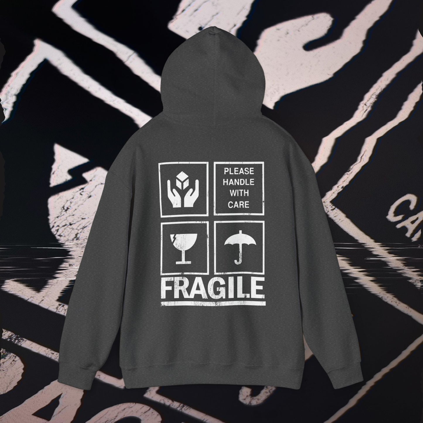 Fragile - Dark Heather - Hoodie