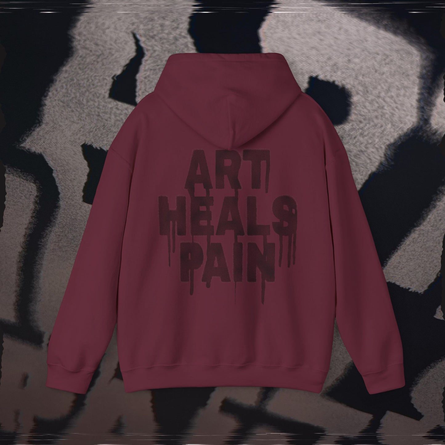 Art Heals Pain - Maroon - Hoodie