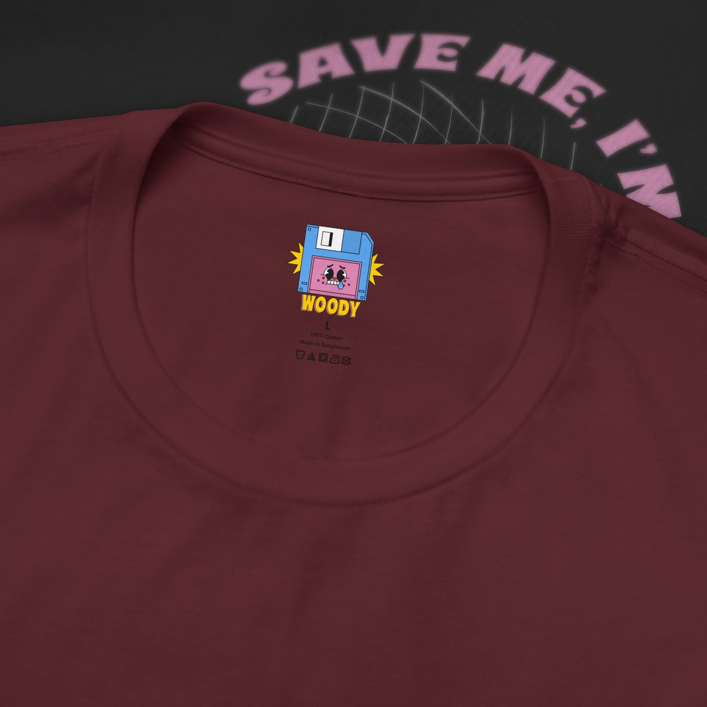 Save Me, I'm Floppin' - Maroon - T-Shirt