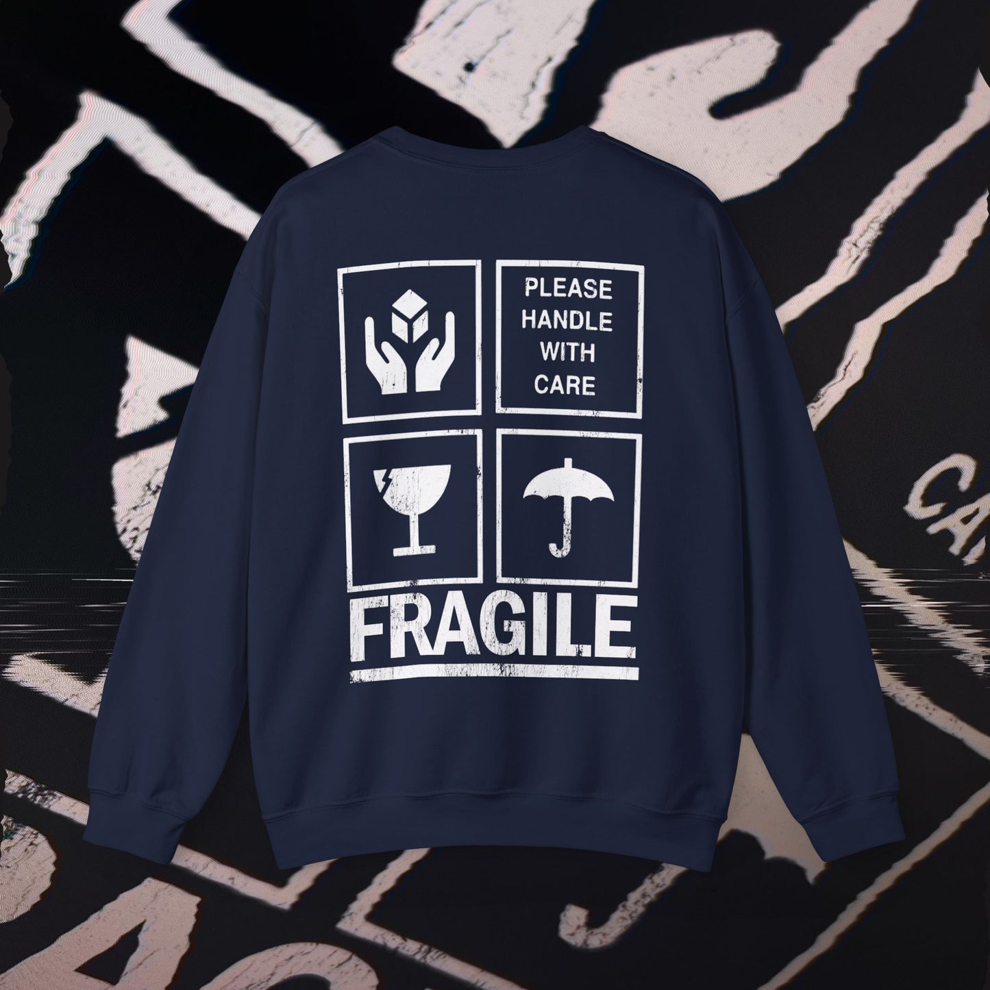 Fragile - Navy - Crewneck