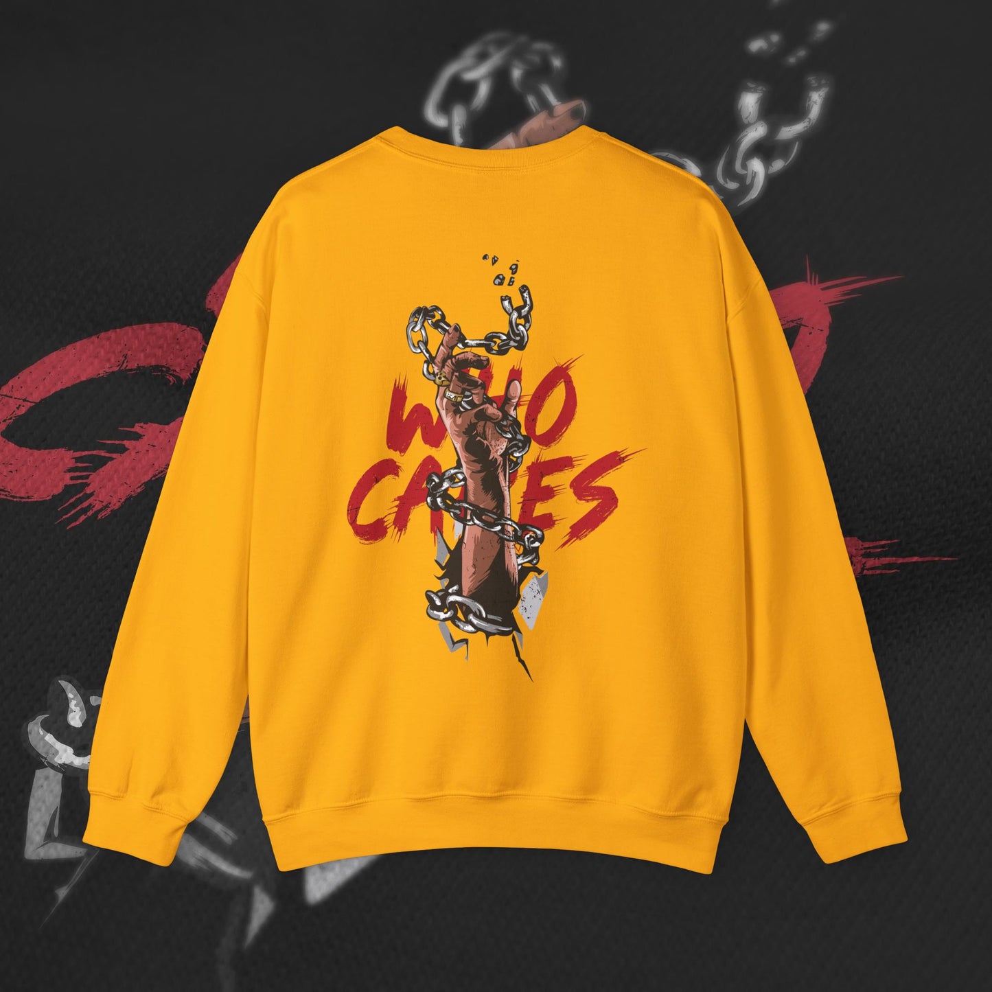 Who Cares - Gold - Crewneck