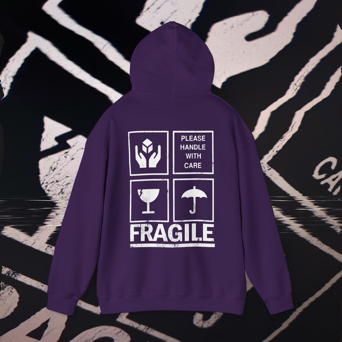 Fragile - Purple - Hoodie