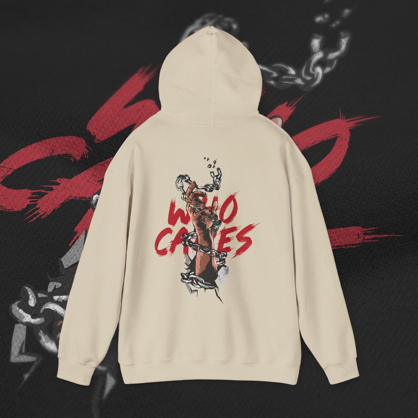Who Cares - Sand - Hoodie