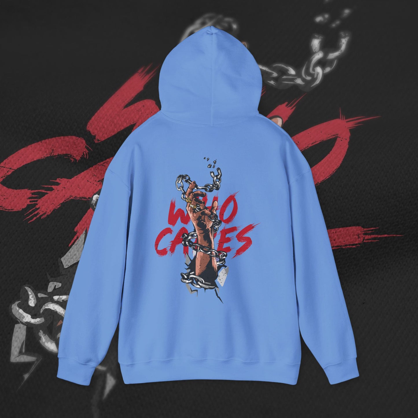 Who Cares - Carolina Blue - Hoodie