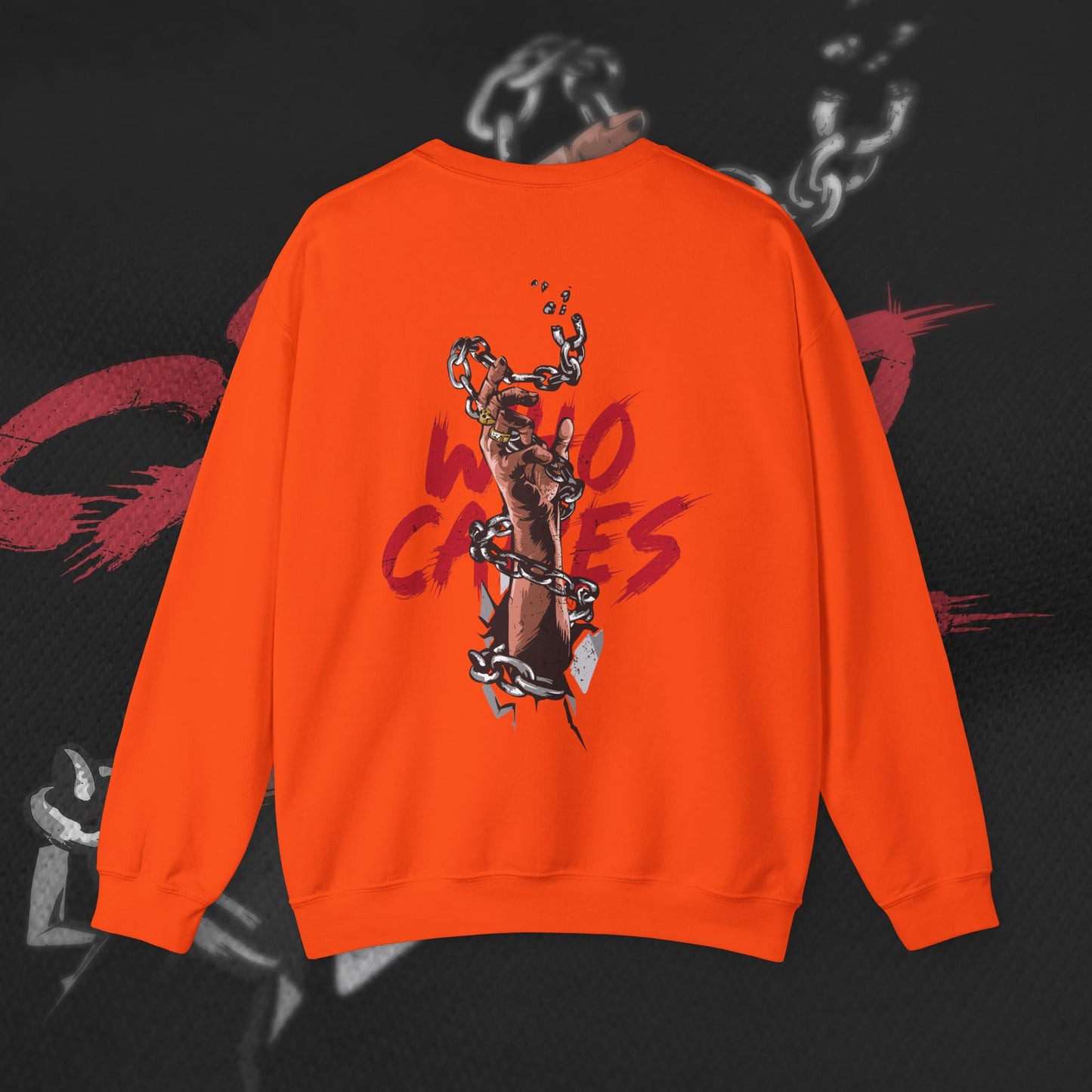 Who Cares - Orange - Crewneck