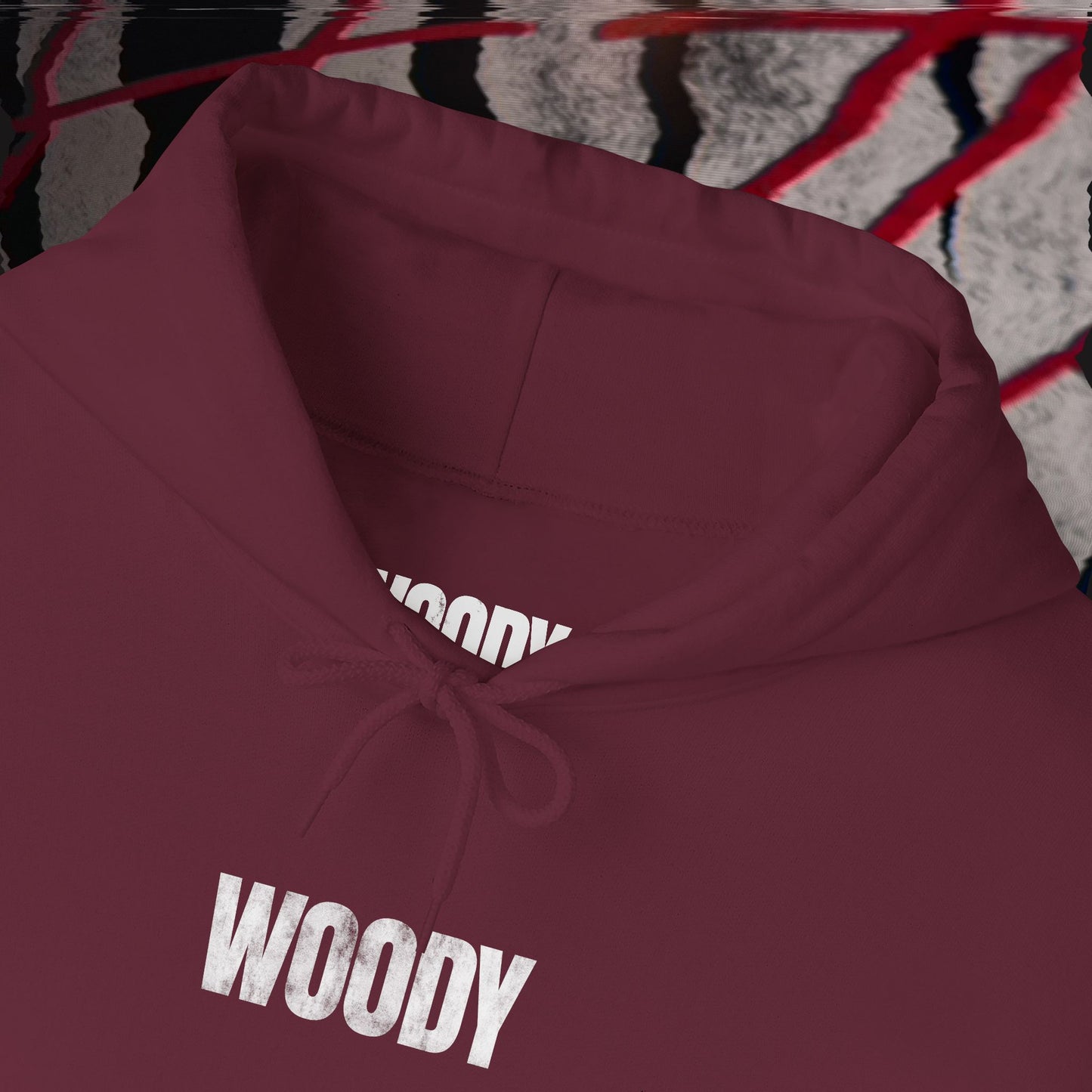No One Cares, Hustle Harder - Maroon - Hoodie