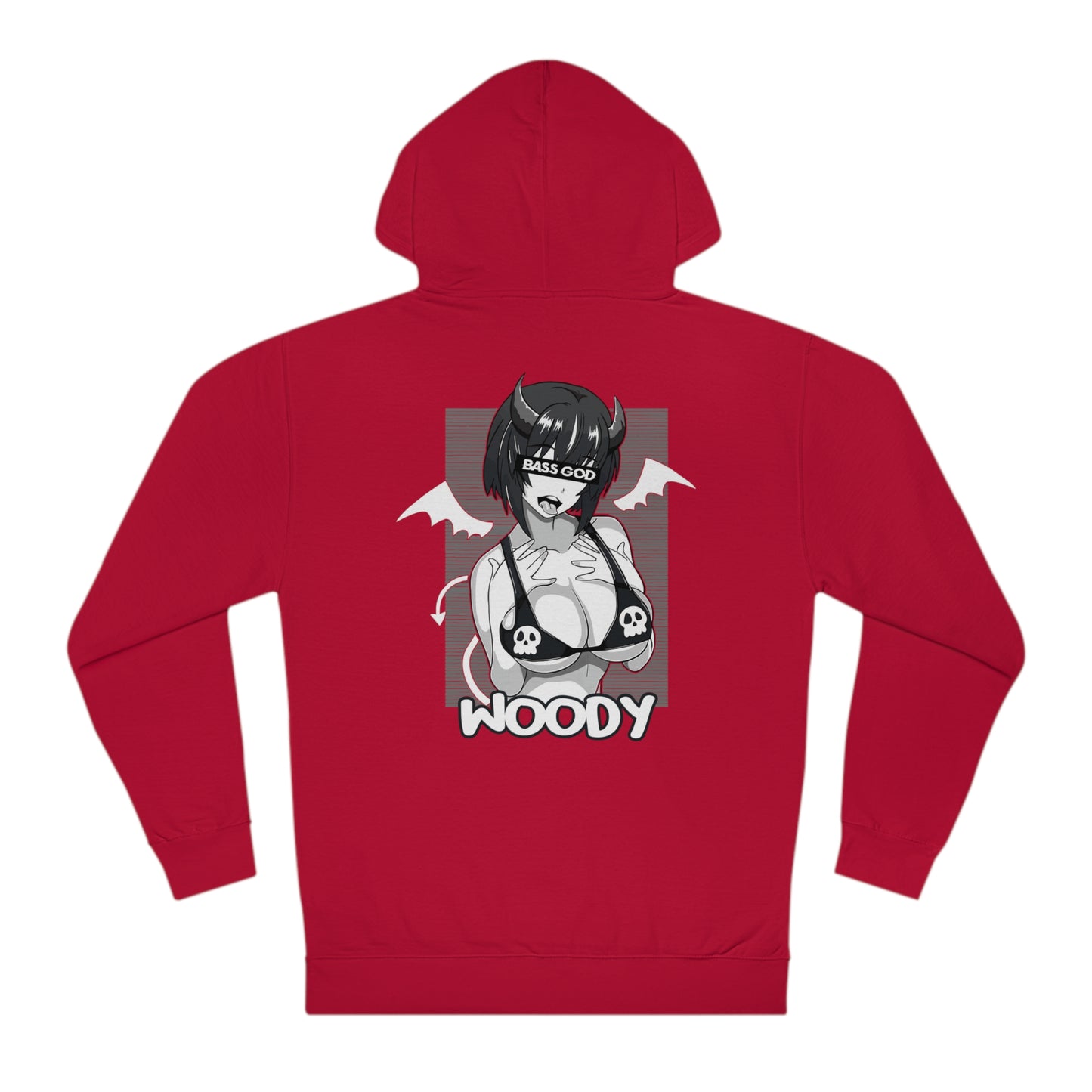 Bass God - Red - Unisex Hooded Sweatshirt