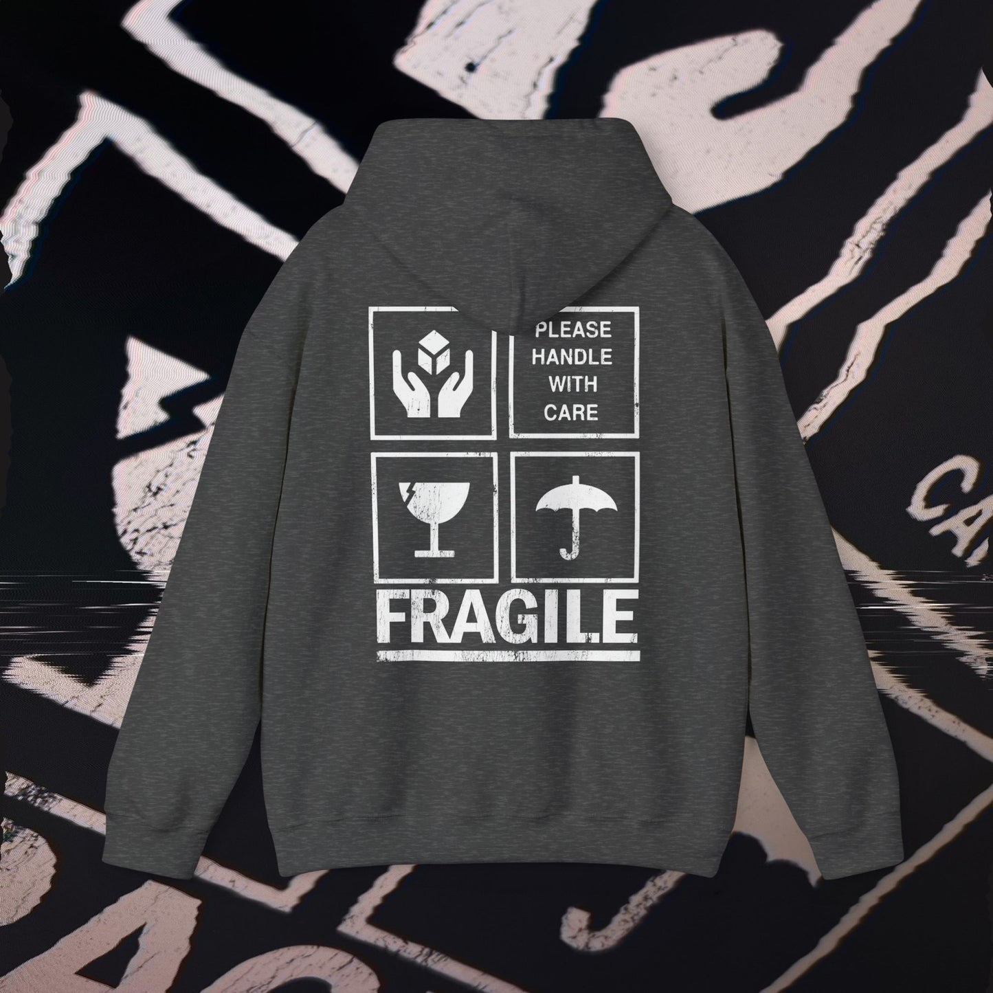 Fragile - Dark Heather - Hoodie