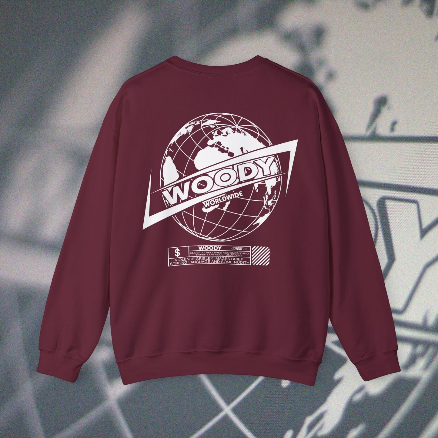 Woody Worldwide - Maroon - Crewneck