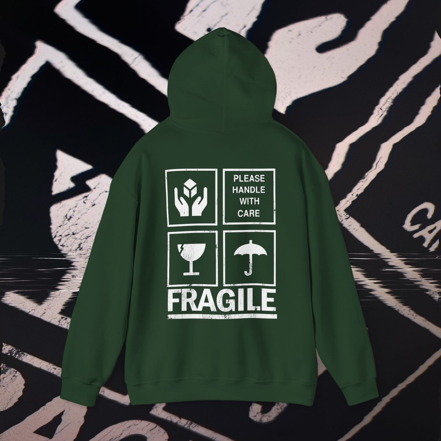 Fragile - Forest Green - Hoodie