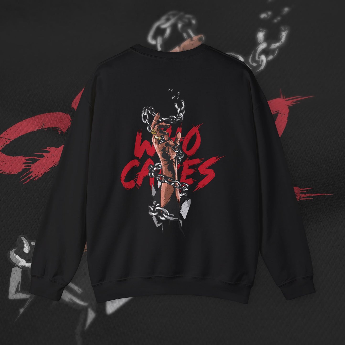 Who Cares - Black - Crewneck