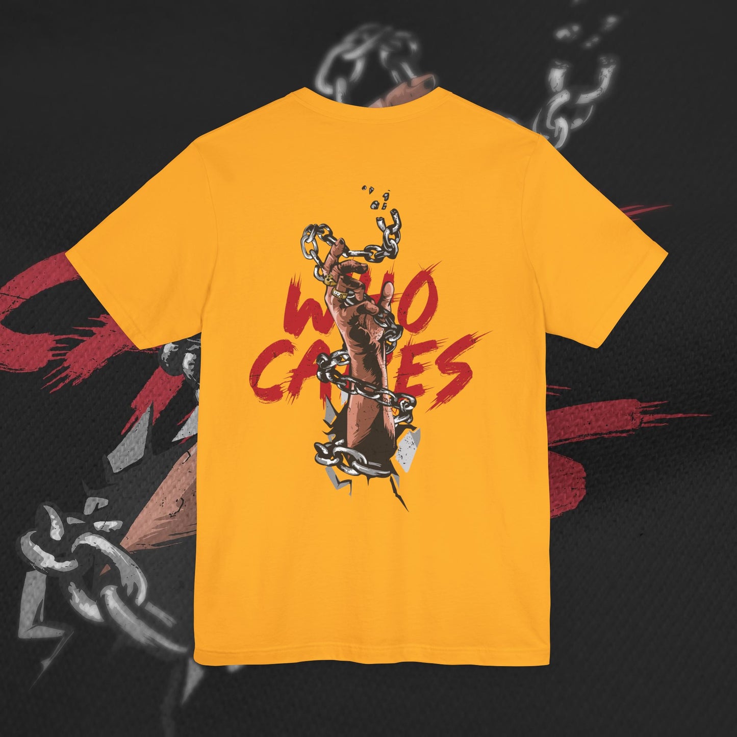 Who Cares - Gold - T-Shirt