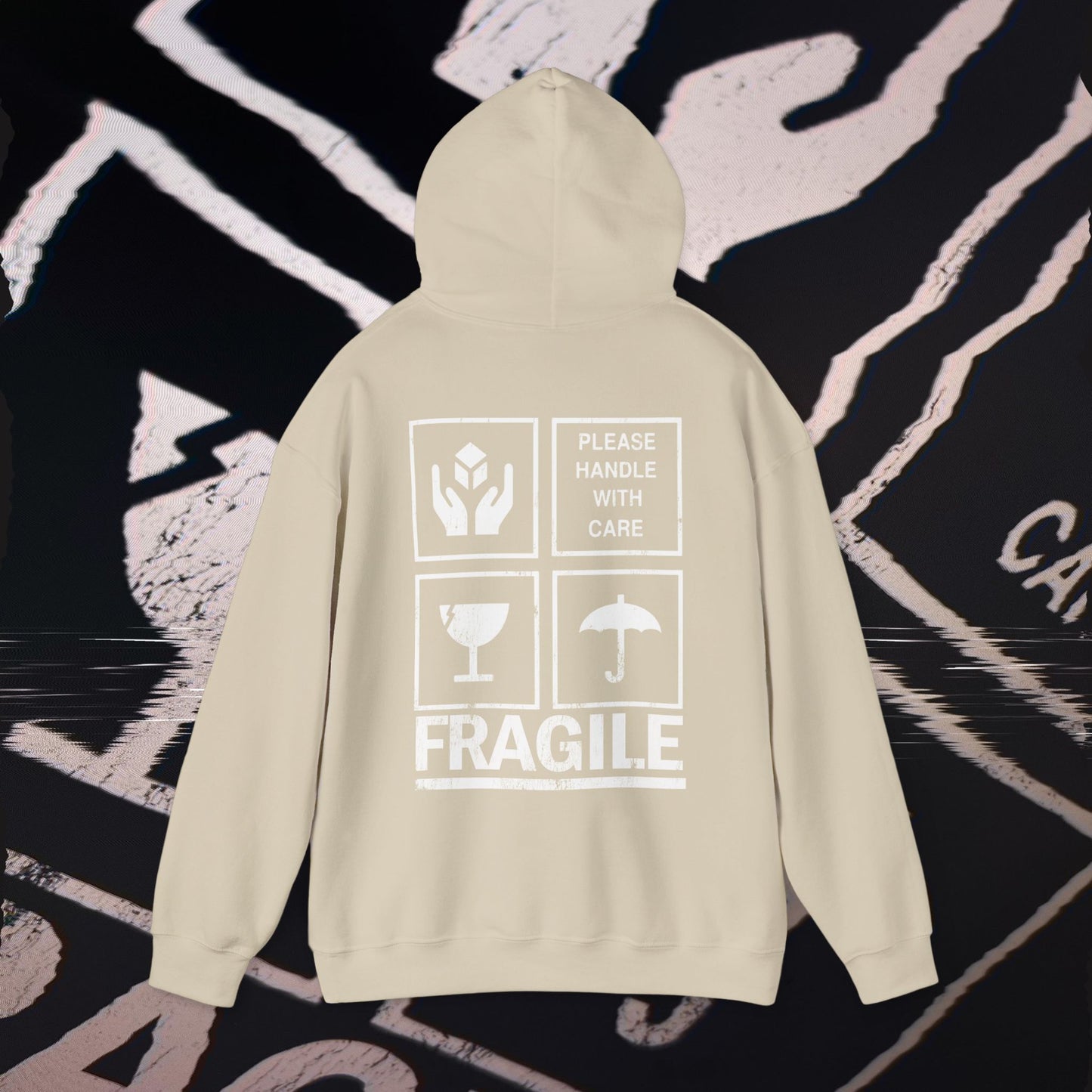Fragile - Sand - Hoodie