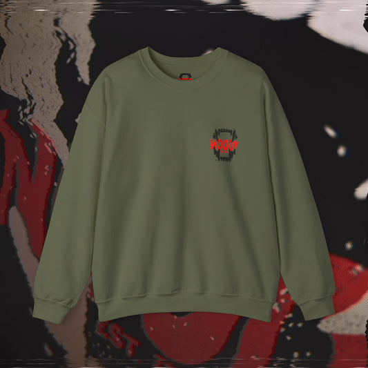 Bite Back - Military Green - Crewneck