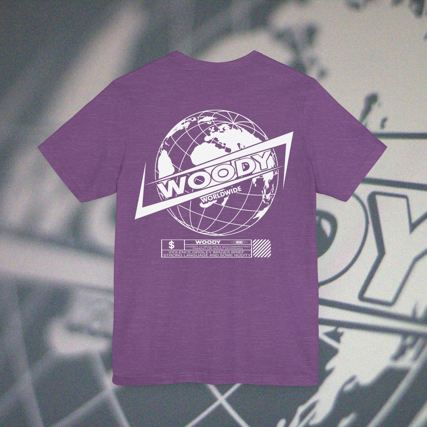 Woody Worldwide - Heather Purple - T-Shirt