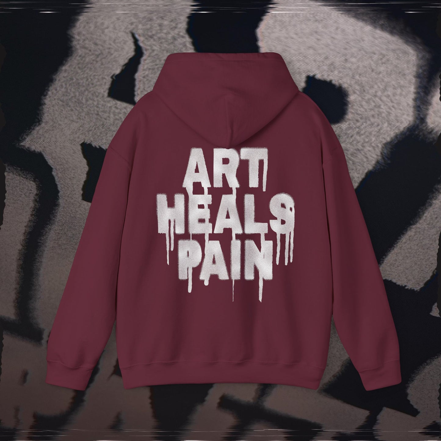 Art Heals Pain - Maroon - Hoodie