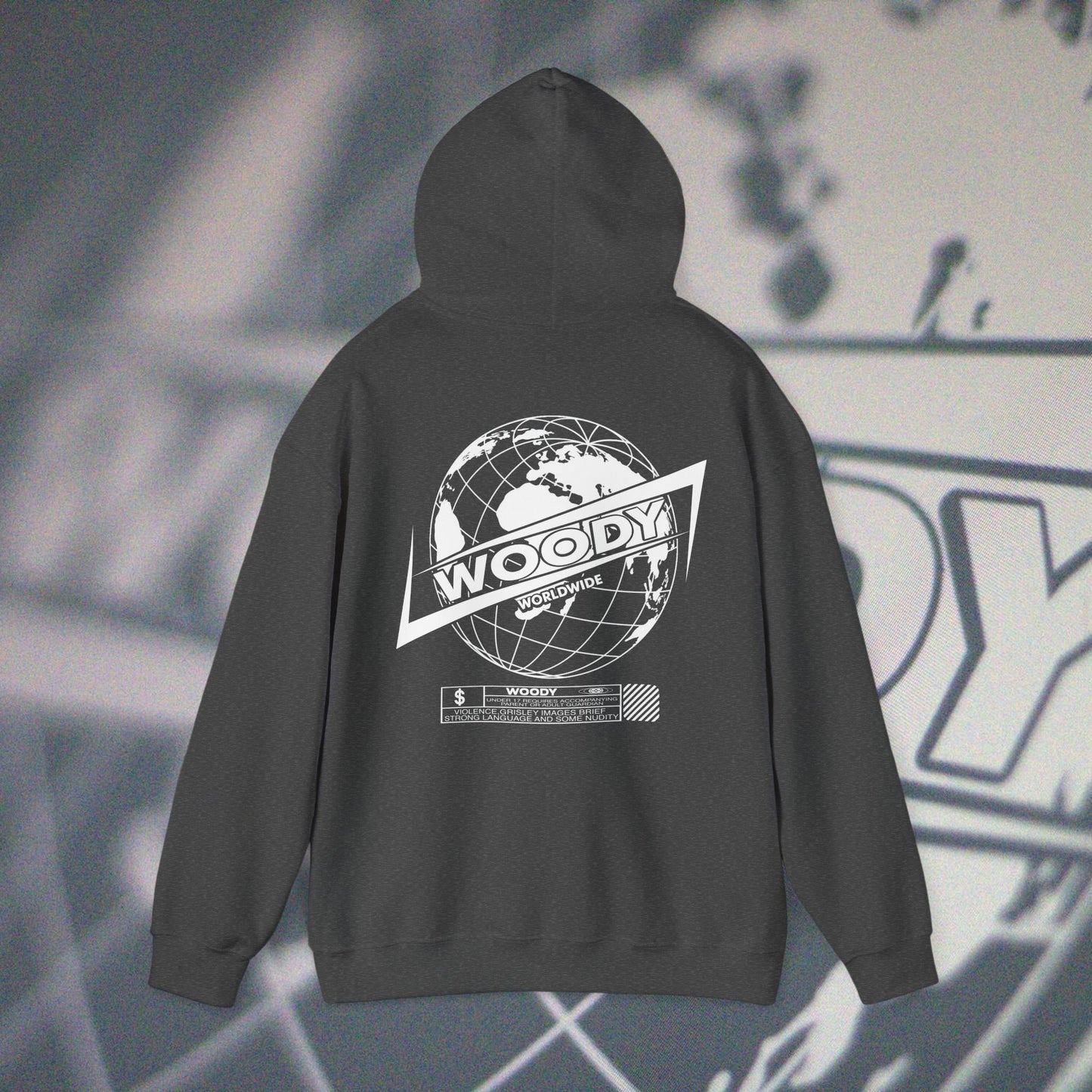 Woody Worldwide - Dark Heather - Hoodie