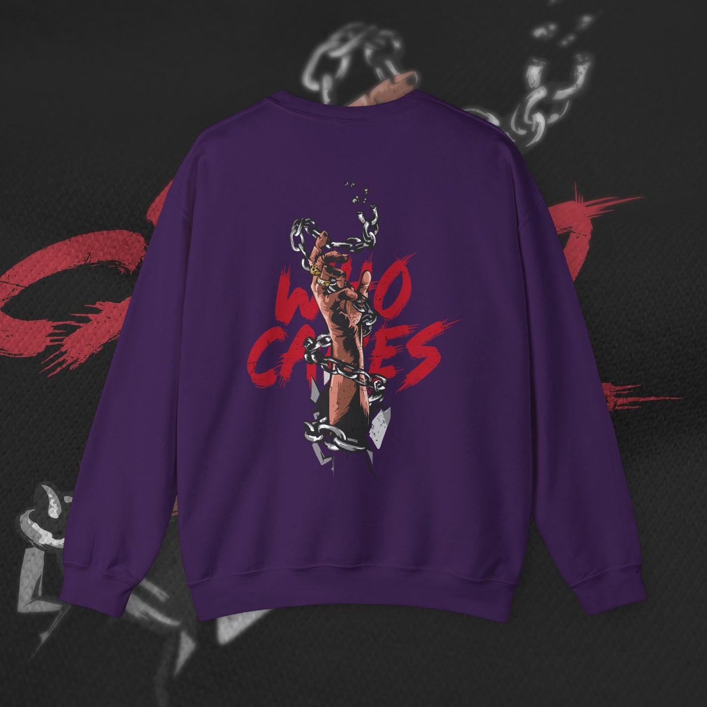 Who Cares - Purple - Crewneck