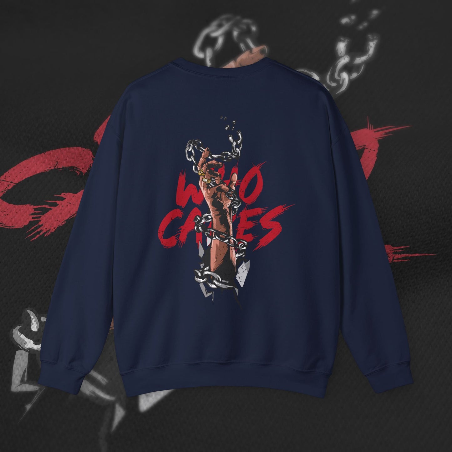 Who Cares - Navy - Crewneck