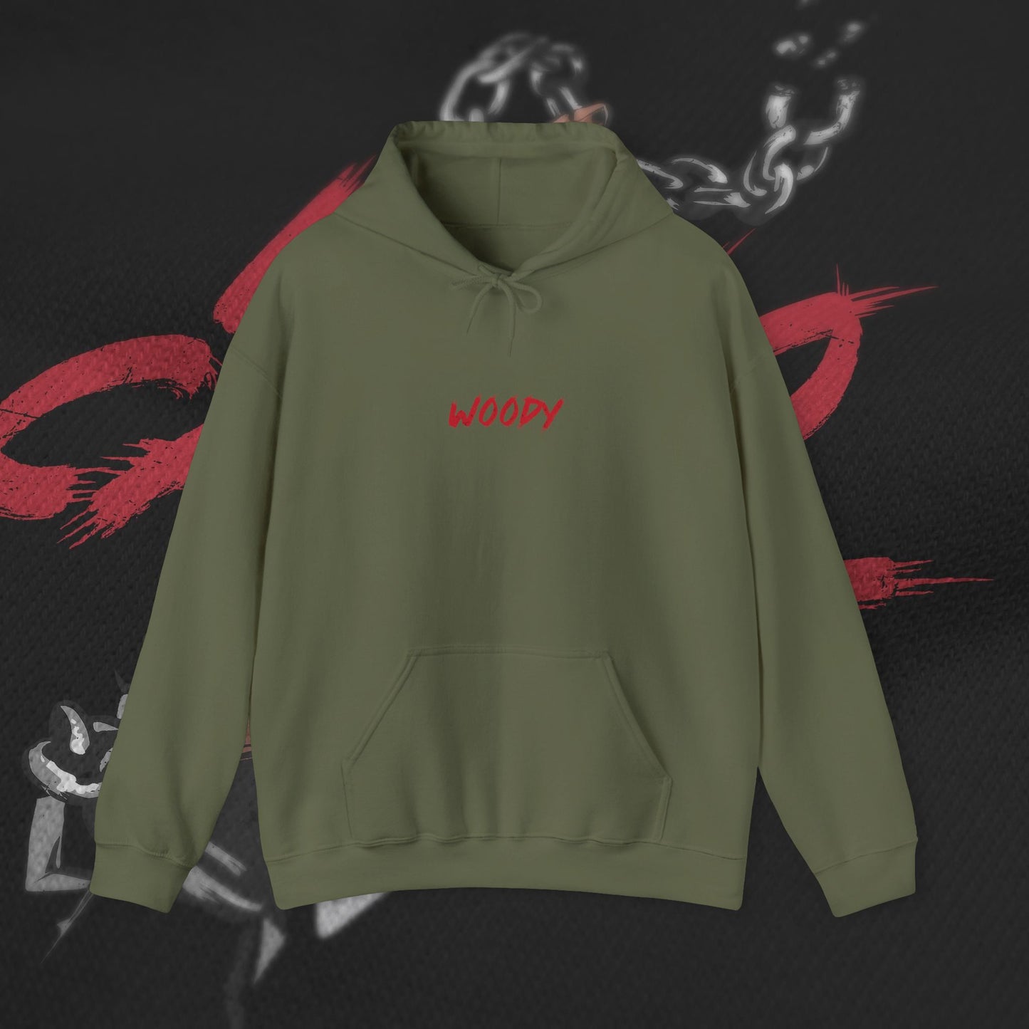 Who Cares - Military Green - Hoodie