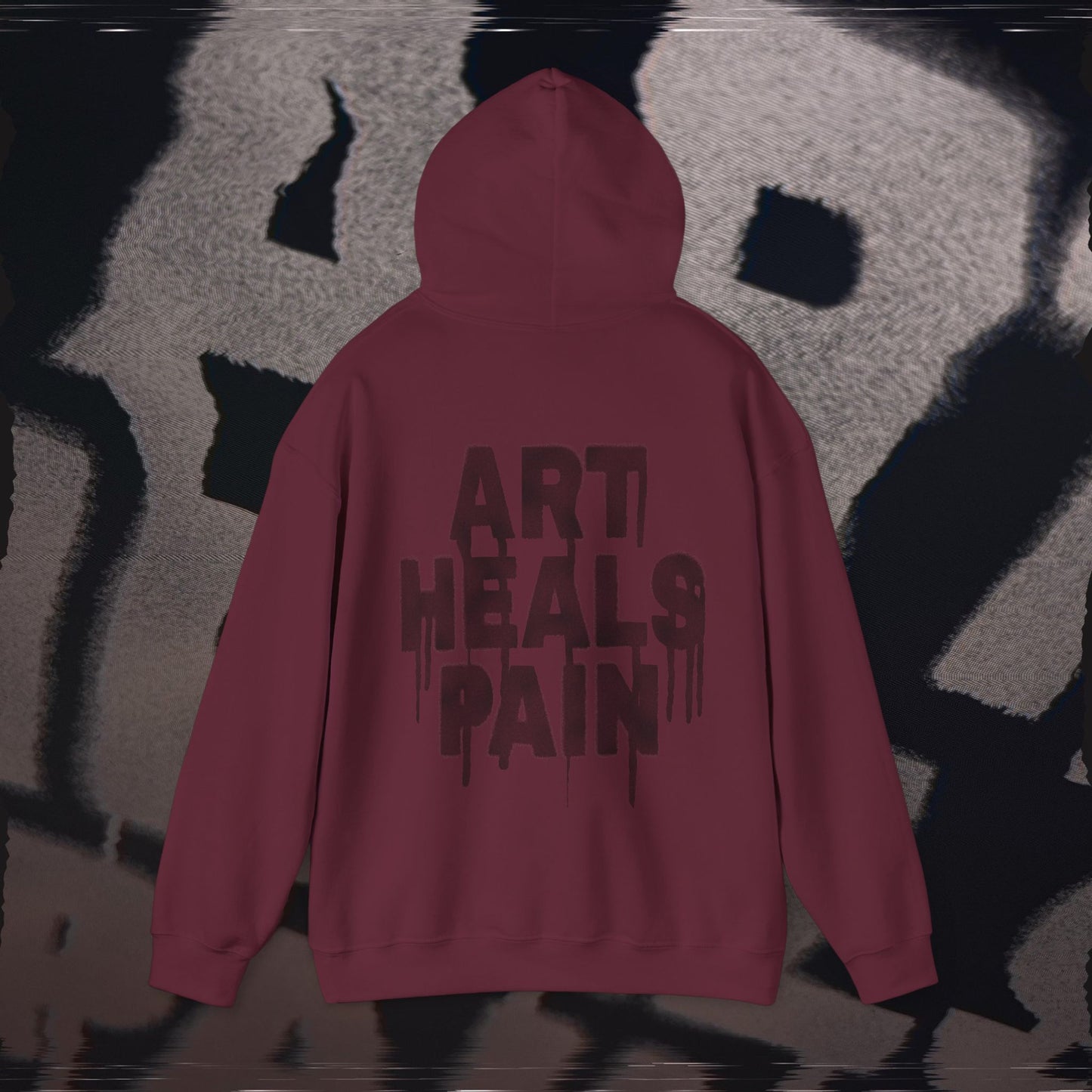 Art Heals Pain - Maroon - Hoodie