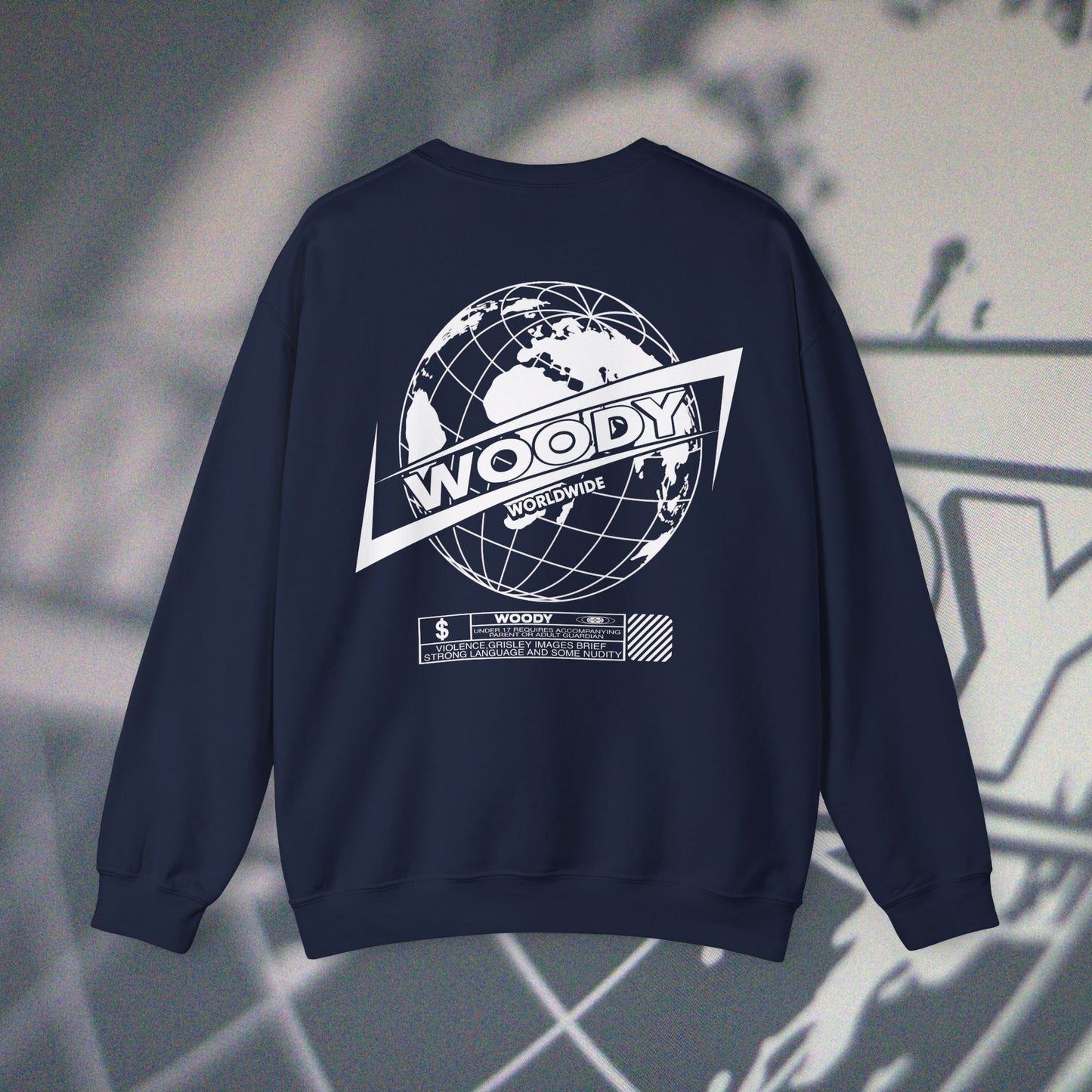 Woody Worldwide - Navy - Crewneck