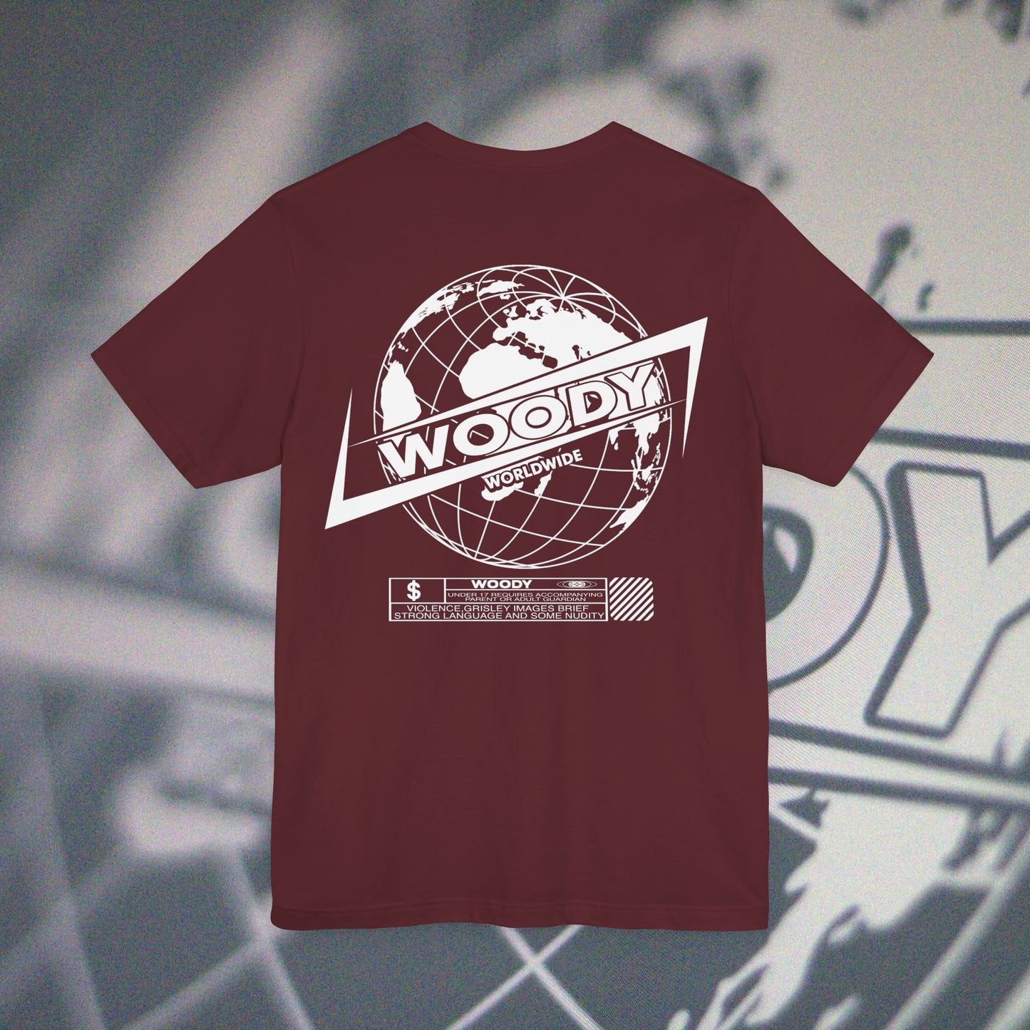 Woody Worldwide - Maroon - T-Shirt