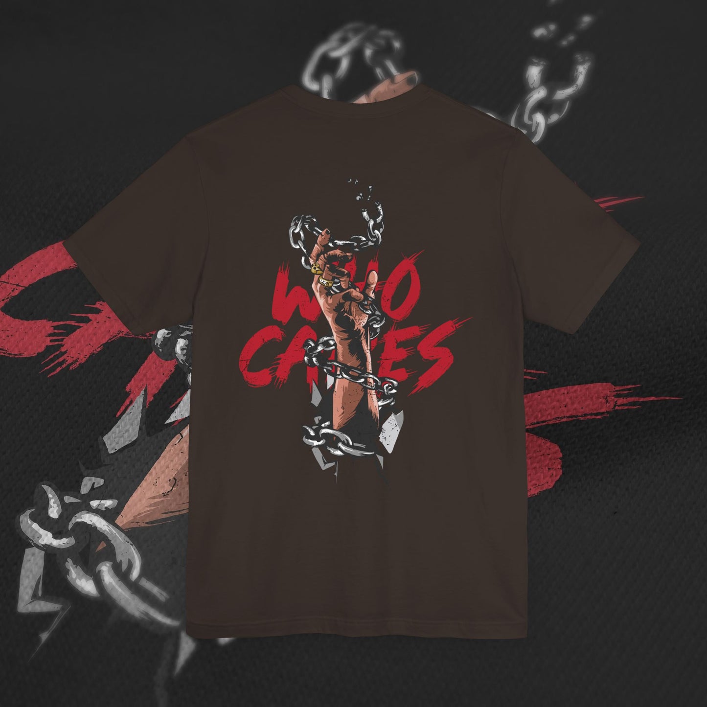 Who Cares - Brown - T-Shirt