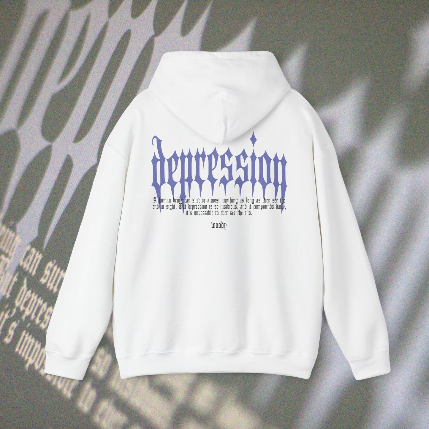 Depression - White - Hoodie