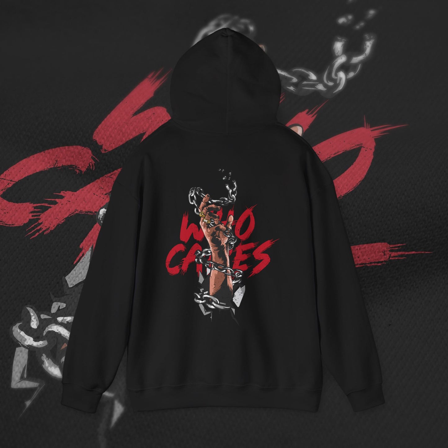 Who Cares - Black - Hoodie