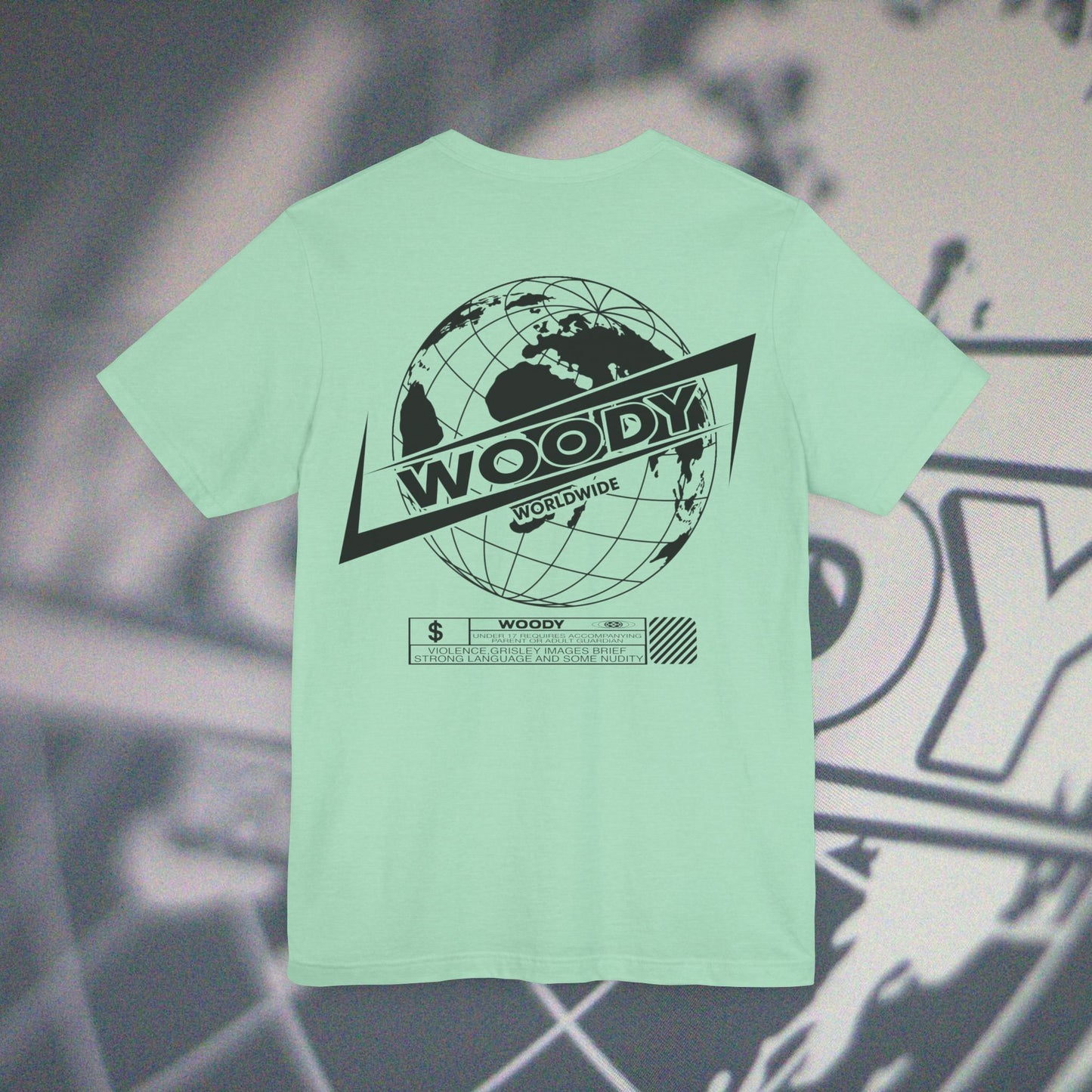 Woody Worldwide - Heather Mint - T-Shirt