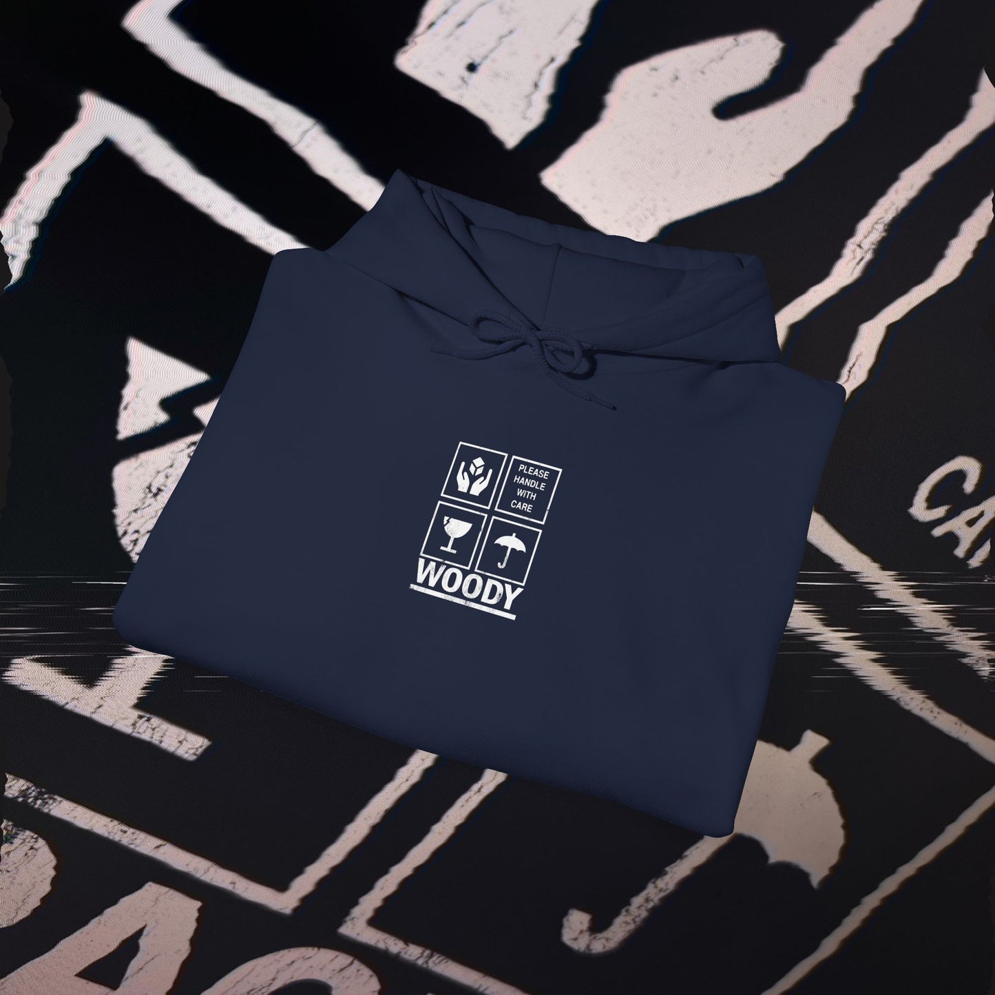 Fragile - Navy - Hoodie