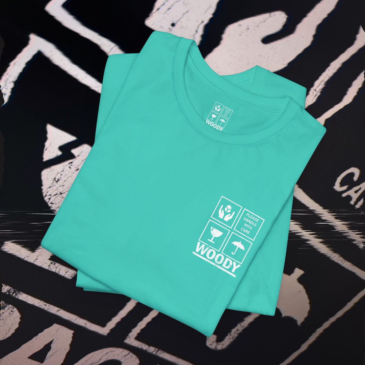 Fragile - Teal - T-Shirt