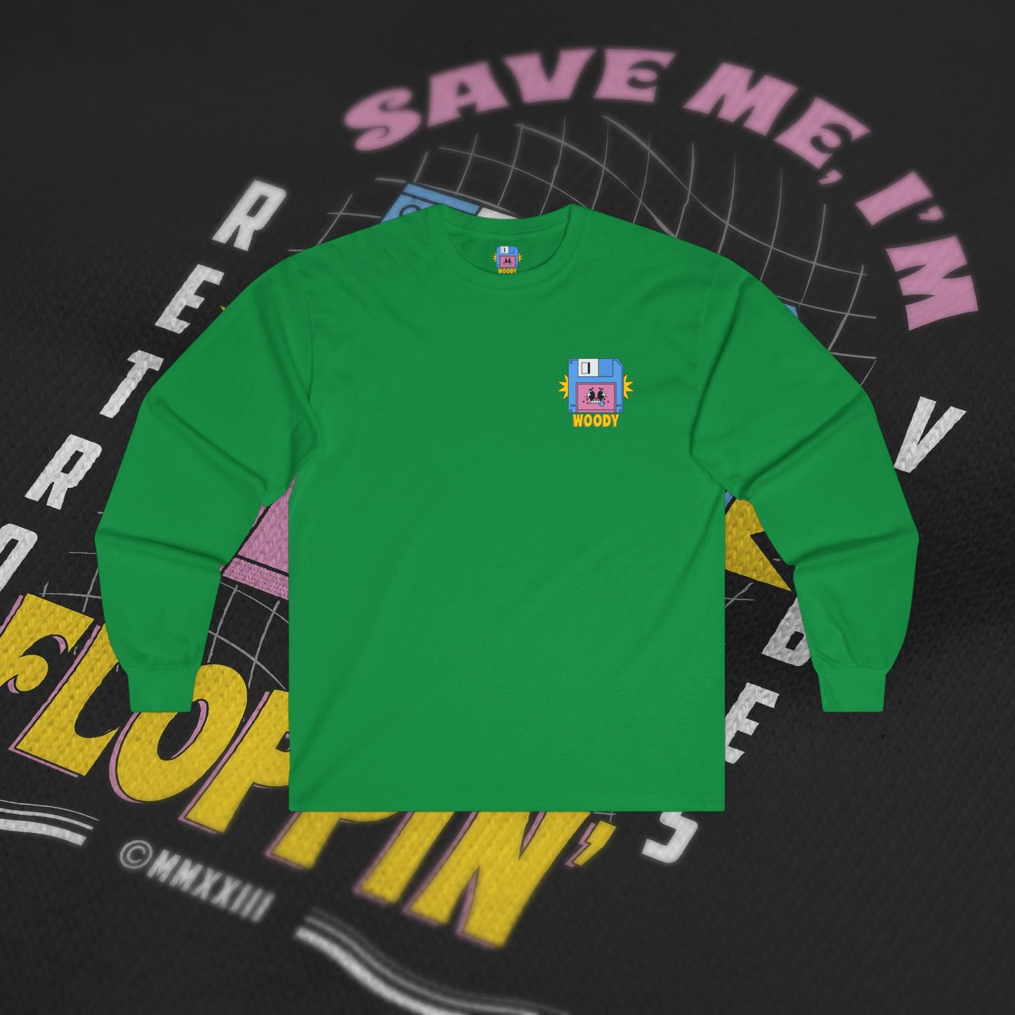 Save Me, I'm Floppin' - Green - Long Sleeve