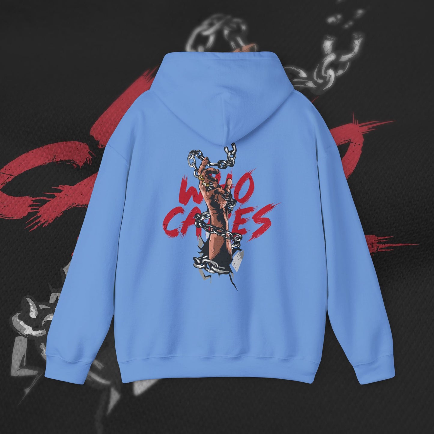Who Cares - Carolina Blue - Hoodie