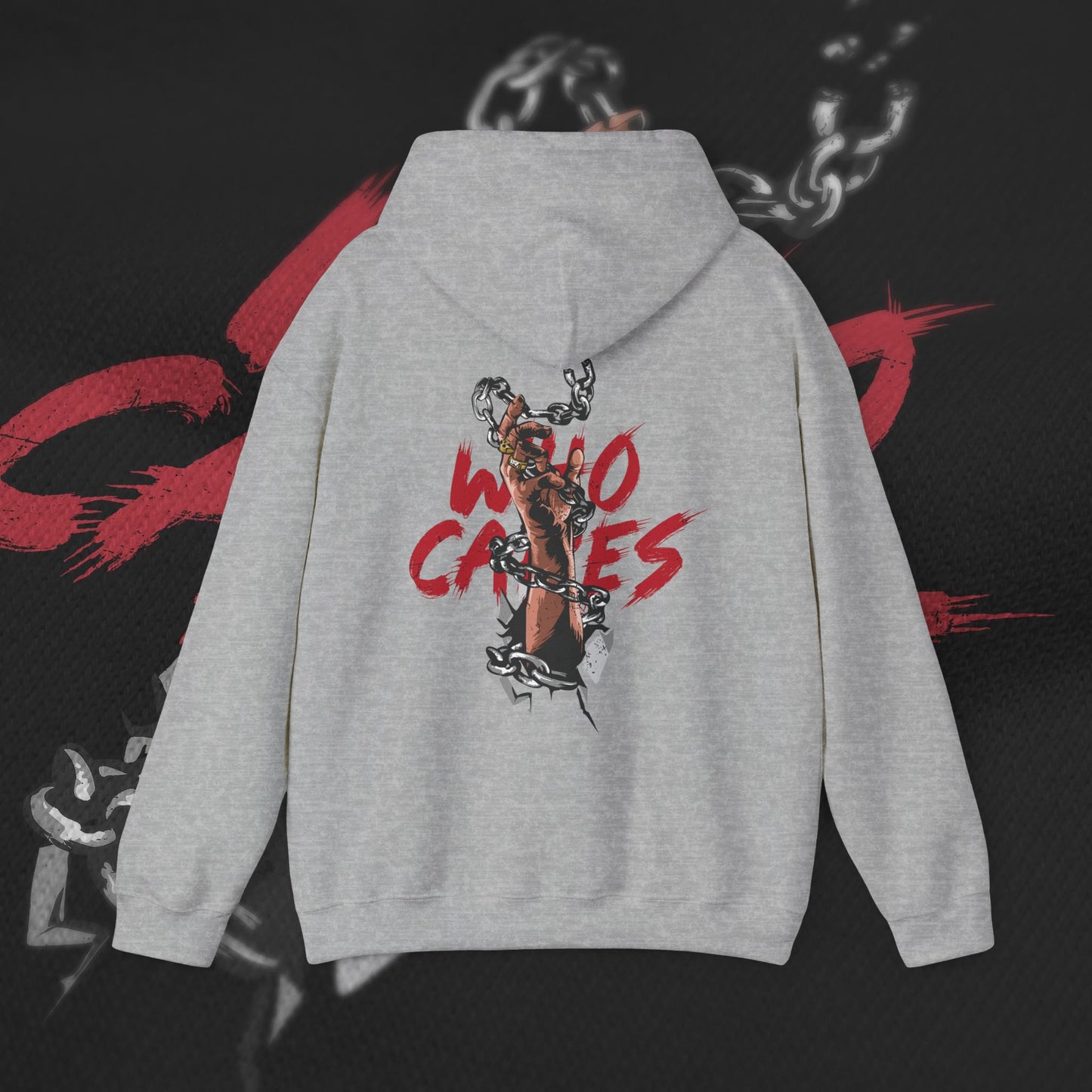 Who Cares - Sport Grey - Hoodie