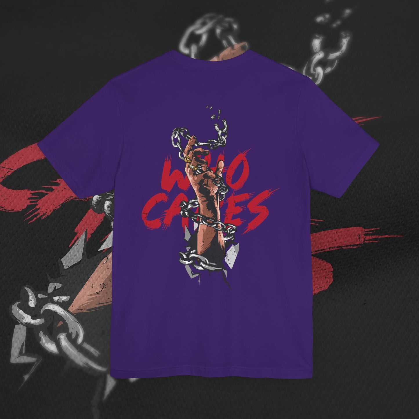 Who Cares - Purple - T-Shirt
