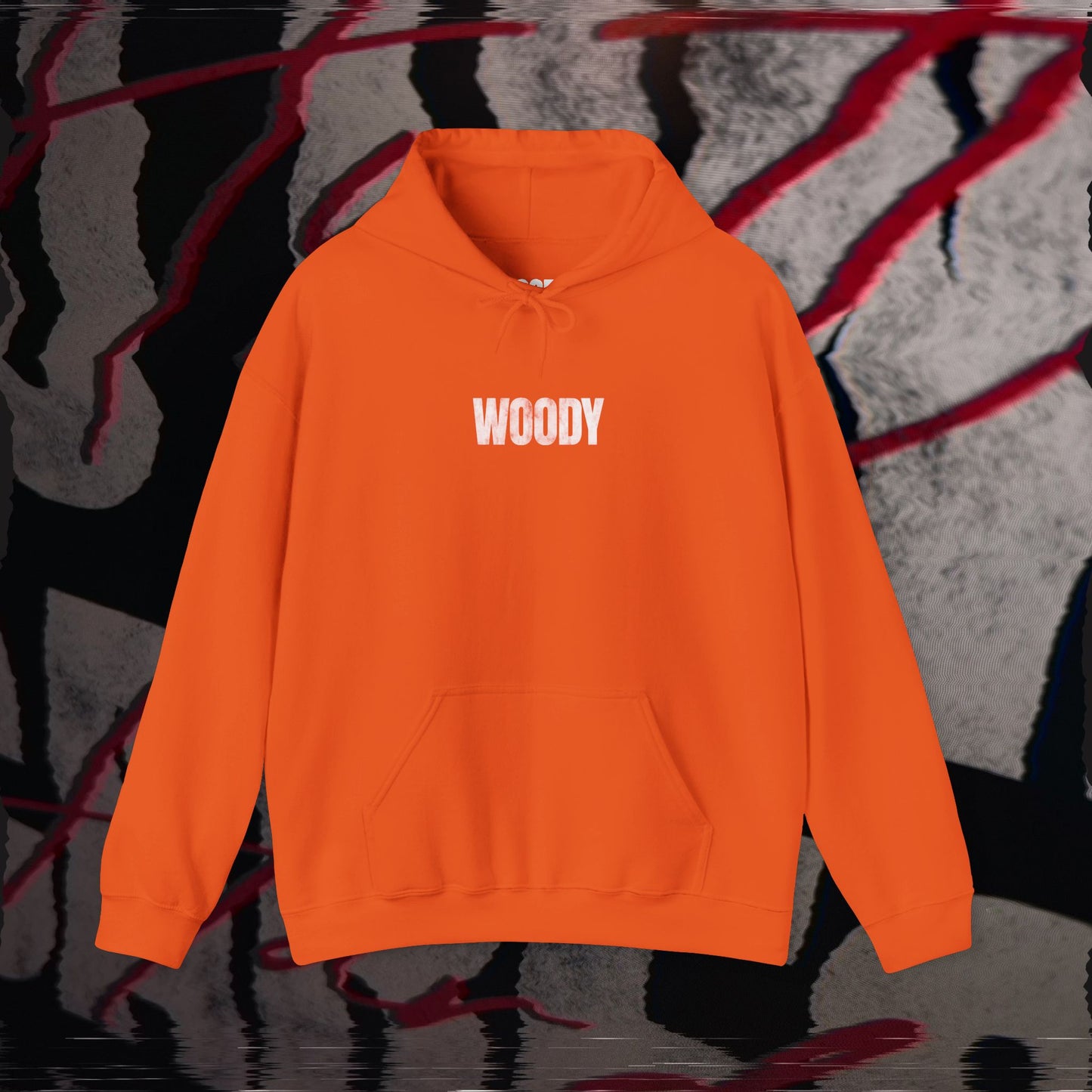 No One Cares, Hustle Harder - Orange - Hoodie