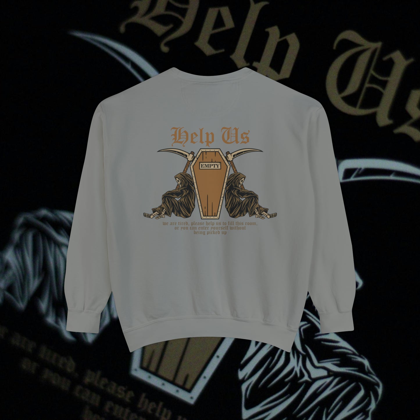 Help Us - Grey - Crewneck