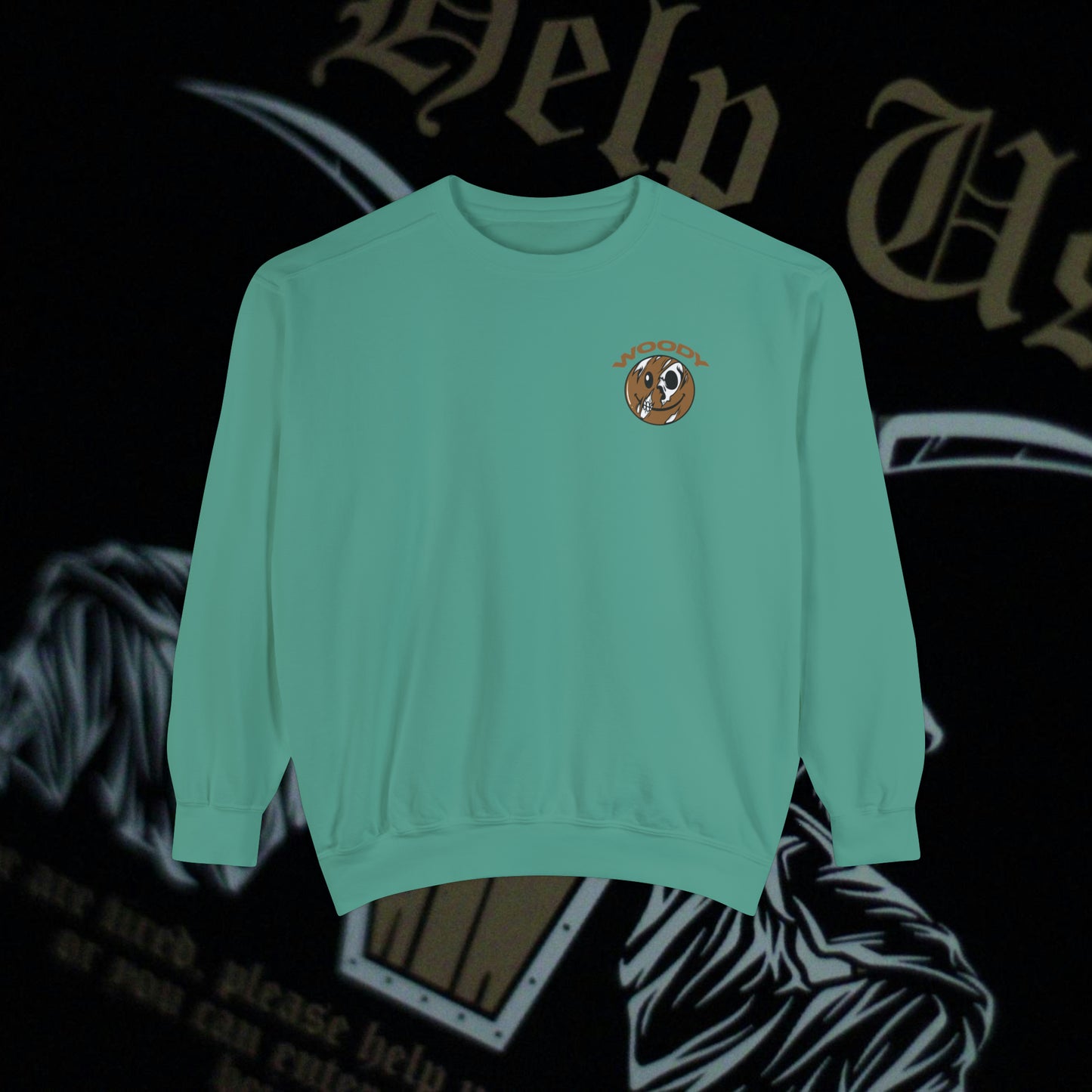 Help Us - Light Green - Crewneck
