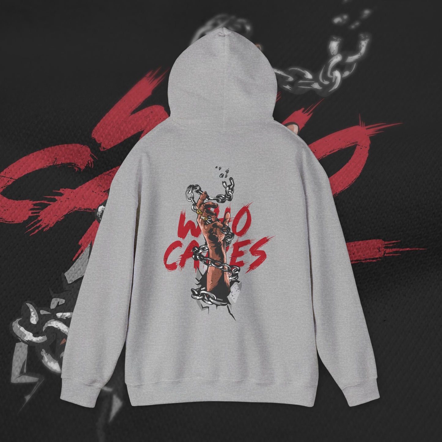 Who Cares - Sport Grey - Hoodie
