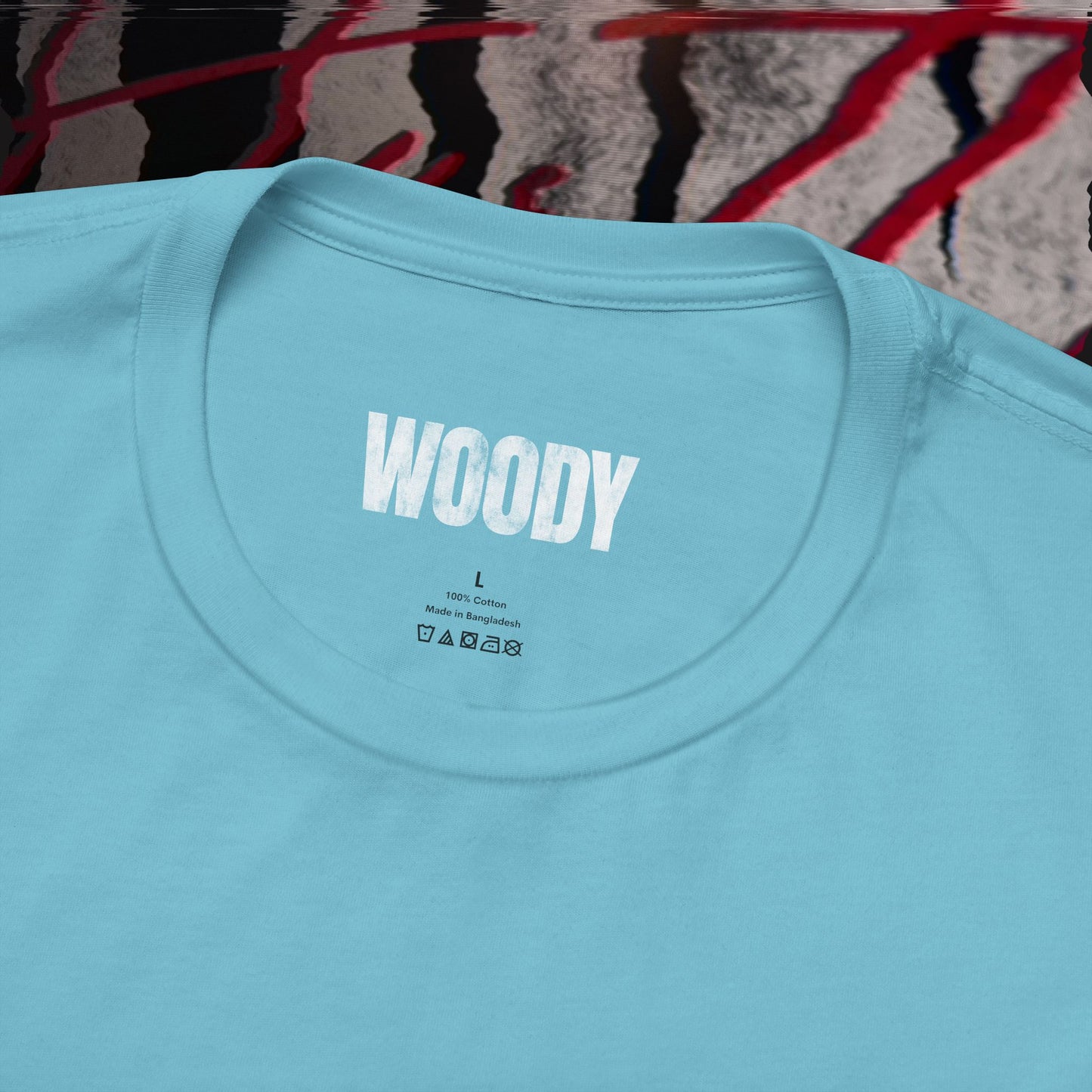 No One Cares, Hustle Harder - Turquoise - T-Shirt