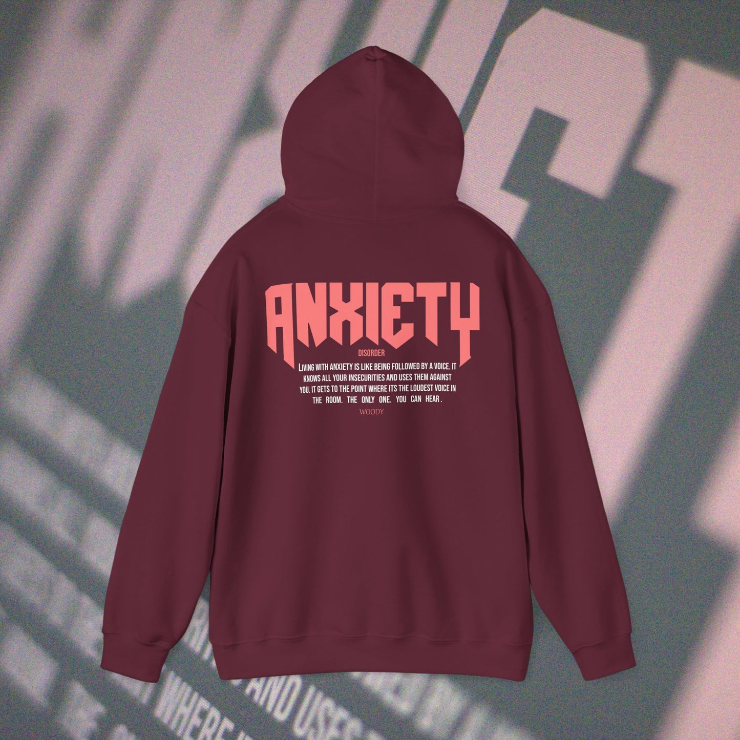 Anxiety - Maroon - Hoodie