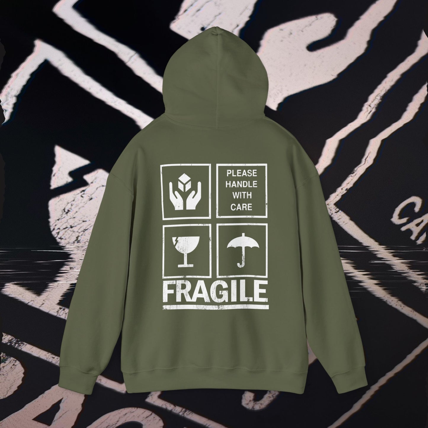 Fragile - Military Green - Hoodie