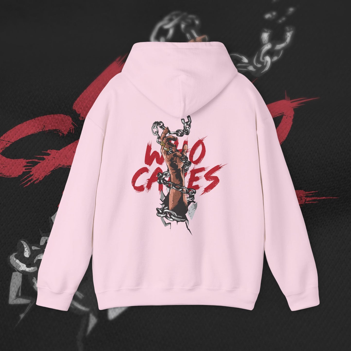Who Cares - Light Pink - Hoodie